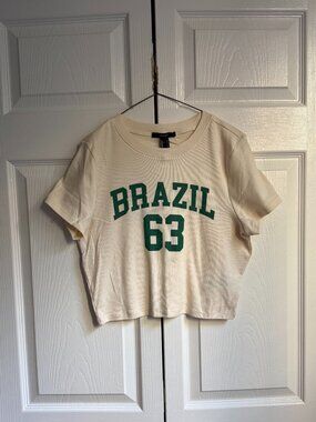 Brazil cropped t-shirt